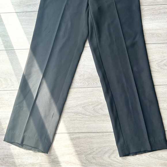 Vintage Joseph Ribkoff Black Front Zip Wide Leg Pants - Picture 3 of 12